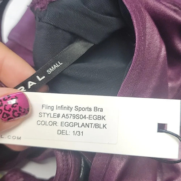 Koral Fling Infinity Sports Bra - Eggplant - Picture 6 of 6